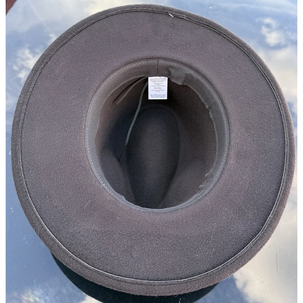 Woman's Time & Tru Black Velvet Band Panama Fall Hat‎ New One Size